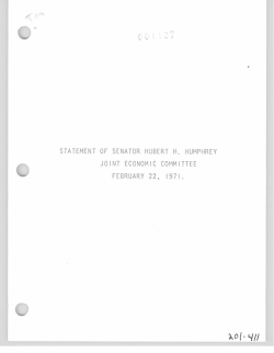 Joint Economic Committee, February 22, 1971