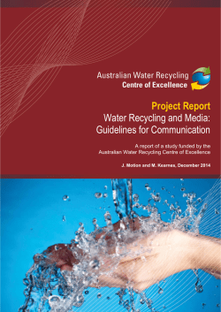 Guidelines for Communication - Australian Water Recycling Centre
