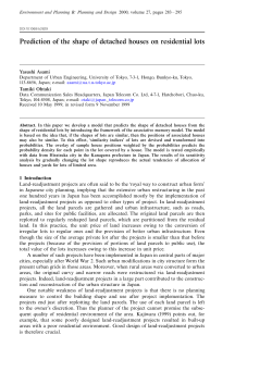 Prediction of the shape of detached houses on