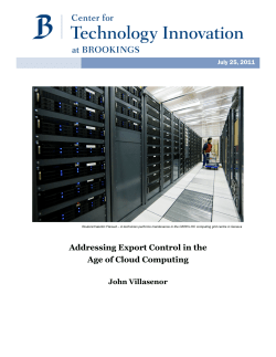 Addressing Export Control in the Age of Cloud Computing