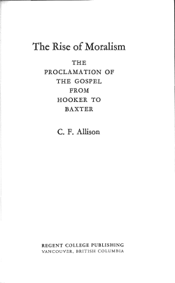 The Rise of Moralism - The Episcopal Diocese of Central Florida