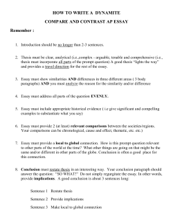 HOW TO WRITE A DYNAMITE COMPARE AND CONTRAST AP