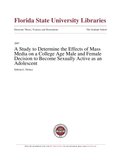 A Study to Determine the Effects of Mass Media on a