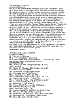 The Magazine Committee - Roedean School Archive