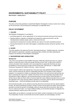 environmental sustainability policy