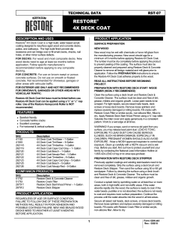 Restore 4X Deck Coat TDS