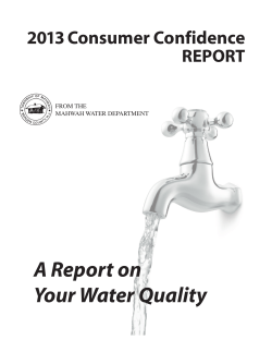 A Report on Your Water Quality