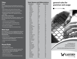 general rules for grammar and usage