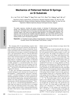 Mechanics of Patterned Helical Si Springs on Si Substrate