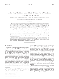 A Case Study: The Indirect Aerosol Effects of Mineral Dust on Warm