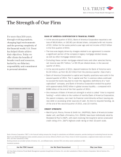 The Strength of Our Firm - US Trust &reg; Account Access