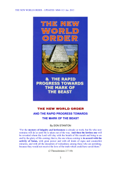 the new world order - Maranatha Revival Crusade