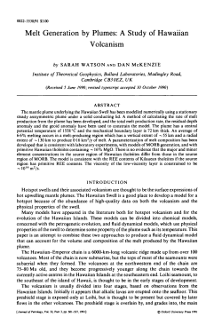 Melt Generation by Plumes: A Study of Hawaiian
