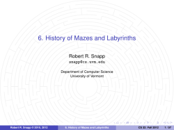 6. History of Mazes and Labyrinths