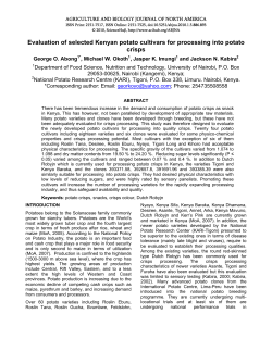 Evaluation of selected Kenyan potato cultivars for - Sci-Hub