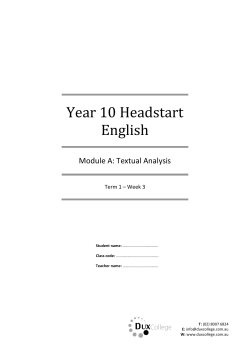 English - Dux Private Tutoring