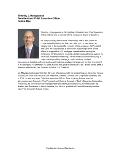 Timothy J. Mayopoulos President and Chief Executive