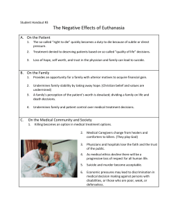 The Negative Effects of Euthanasia
