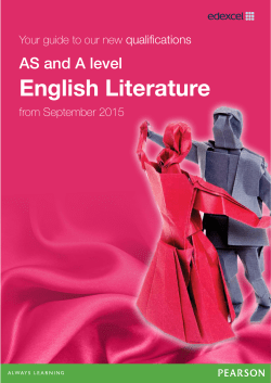 AS and A level English Literature - Edexcel