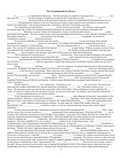 The Constitutional Era Review