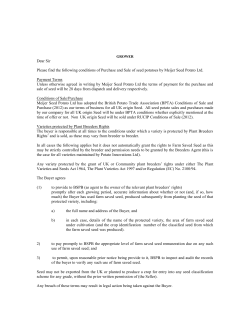 Dear Sir Please find the following conditions of Purchase and Sale