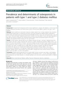 Prevalence and determinants of osteoporosis in patients with type 1