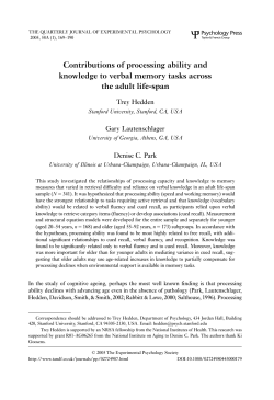 Contributions of processing ability and knowledge to