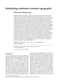 Rethinking relational economic geography