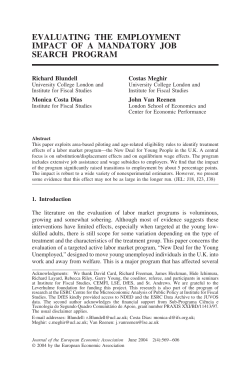 EVALUATING THE EMPLOYMENT IMPACT OF A MANDATORY