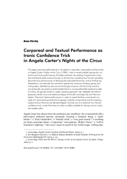 Corporeal and Textual Performance as Ironic