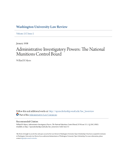 The National Munitions Control Board