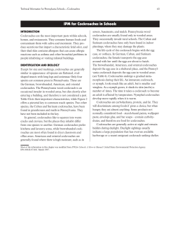 IPM for Cockroaches in Schools