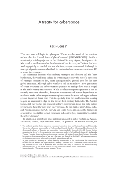 A treaty for cyberspace