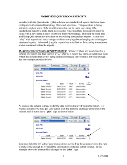modifying quickbooks reports