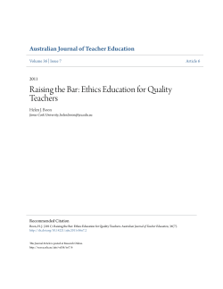 Raising the Bar: Ethics Education for Quality