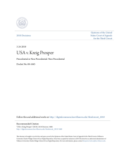 USA v. Kreig Prosper - Villanova University School of Law Digital