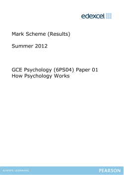 Mark scheme - Edexcel