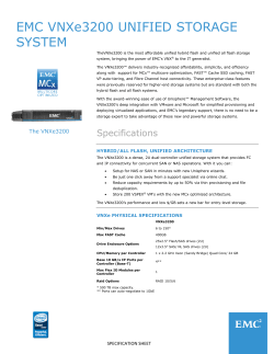 Spec Sheet: EMC VNXe3200