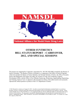 other synthetics bill status report &ndash; carryover, 2012, and special