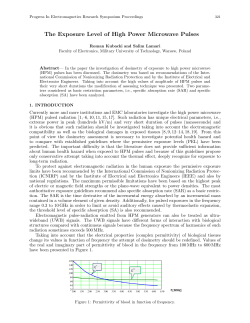 The Exposure Level of High Power Microwave Pulses