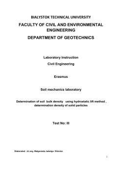 bialystok technical university faculty of civil and environmental