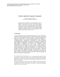 Prosodic Adjunction in Japanese Compounds