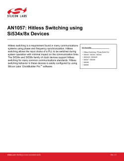 AN1057: Hitless Switching using Si534x/8x Devices