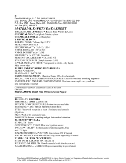 material safety data sheet