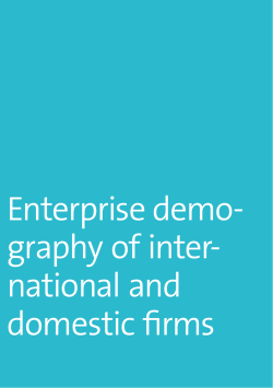 Enterprise demo- graphy of inter- national and domestic firms