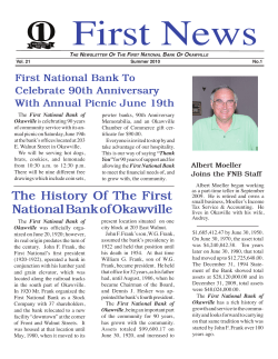 The History Of The First National Bank of Okawville