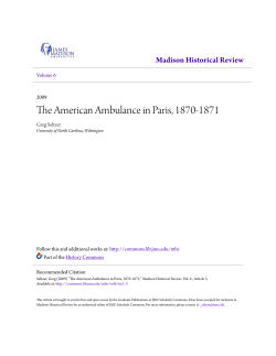 The American Ambulance in Paris, 1870-1871