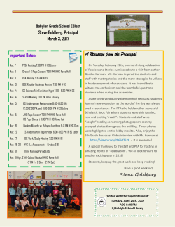 A Message from the Principal