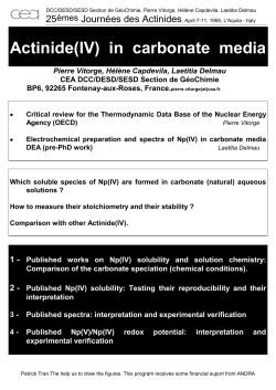 Actinide(IV) in carbonate media