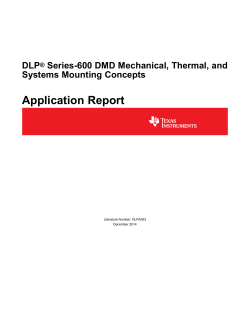 DLP Series-600 DMD Mechanical, Thermal, and Systems Mounting